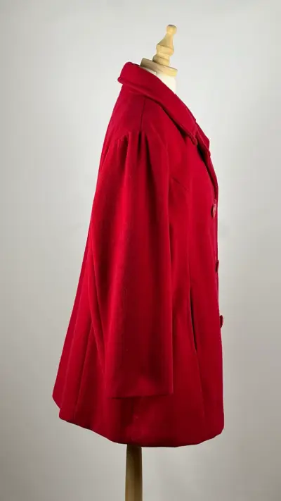 Abrigo rojo Centigrade - 100% Lana - Talla XL - miniatura 3