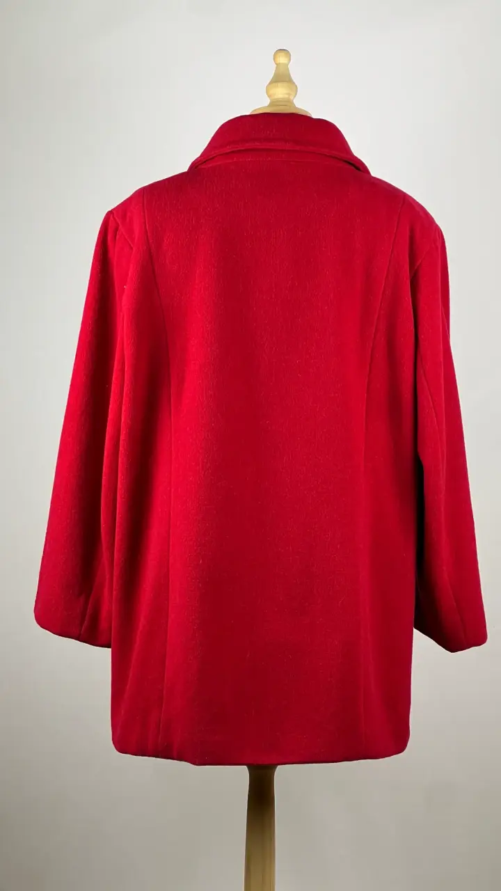 Abrigo rojo Centigrade - 100% Lana - Talla XL - 4
