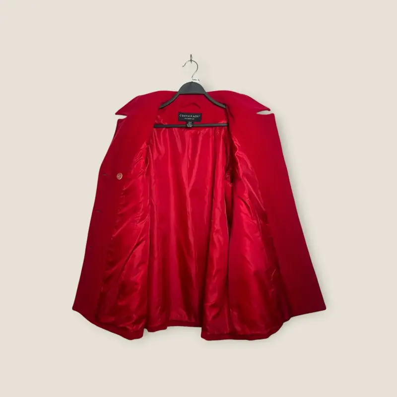 Abrigo rojo Centigrade - 100% Lana - Talla XL - 6