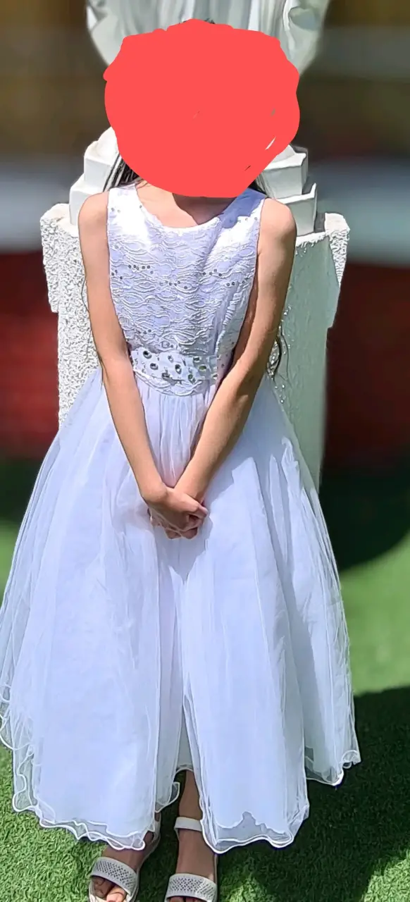 Vestido de comunión blanco para niña