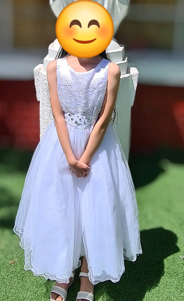 Vestido de comunión blanco para niña - 2