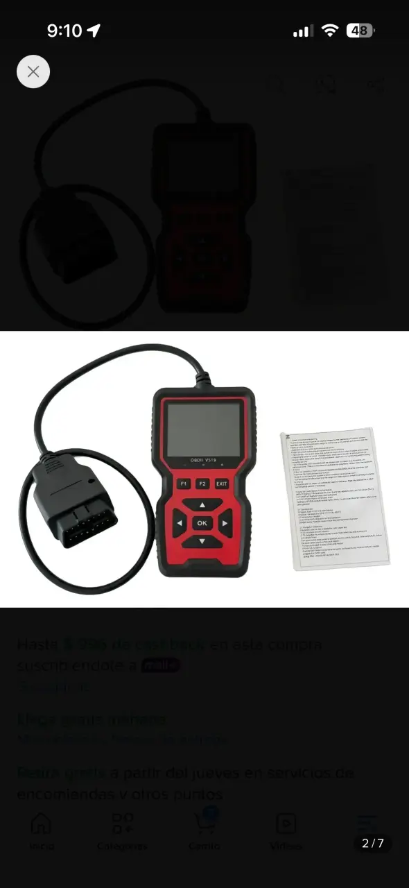 Escáner Automotriz OBDII VS19 para Diagnóstico de Vehículos