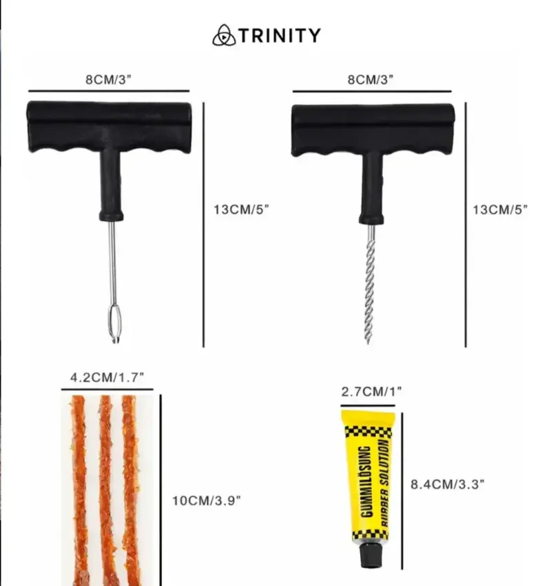 Kit de Reparación de Neumáticos con Herramientas y Sellador - 2
