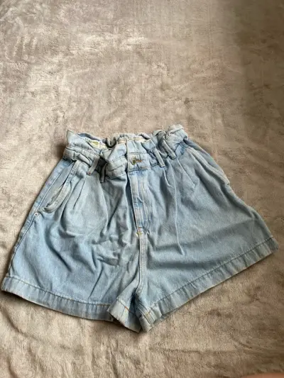 Shorts de mezclilla azul claro Zara - miniatura 1