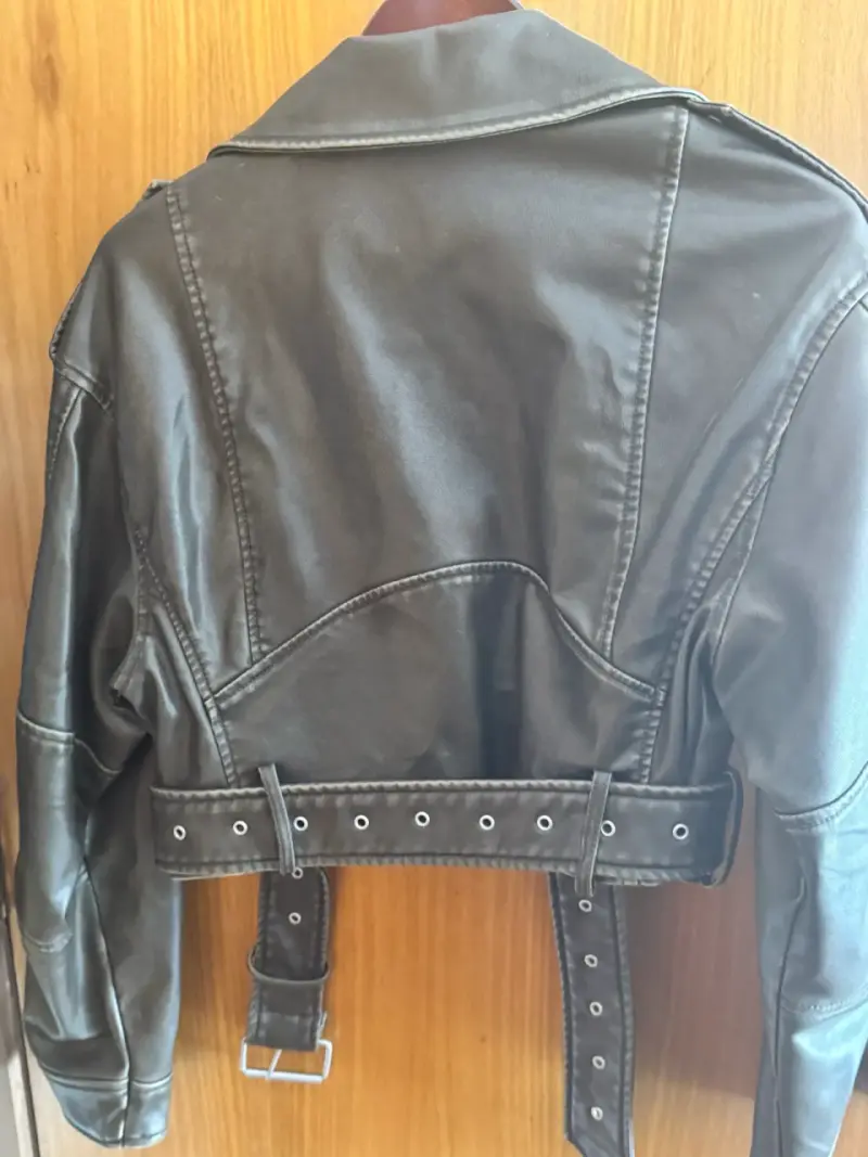 Chaqueta de cuero sintético negra Zara - 2