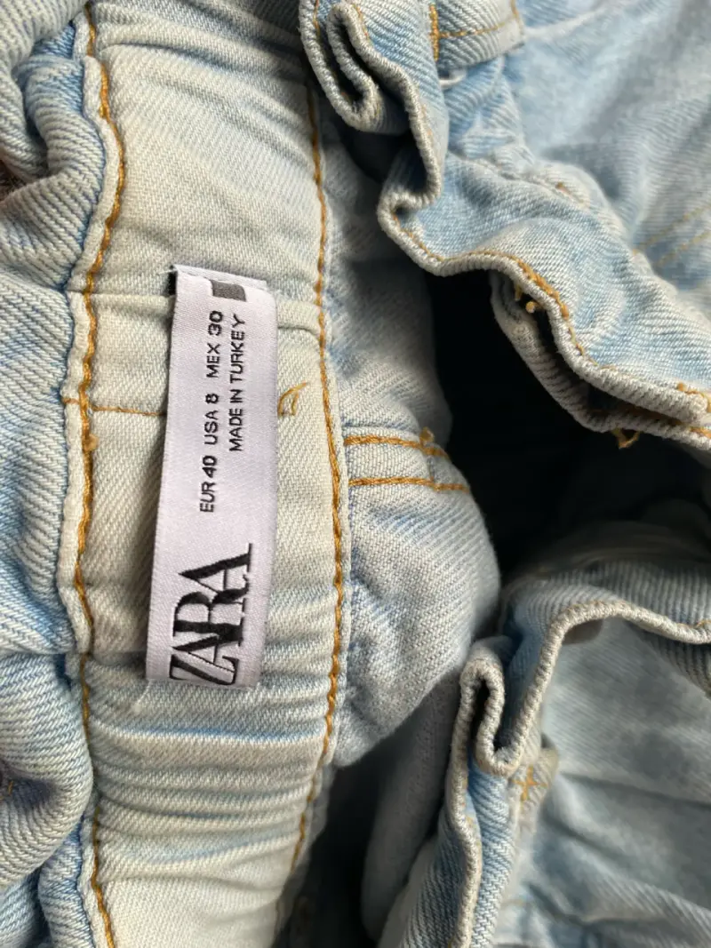 Shorts de mezclilla azul claro Zara - 3