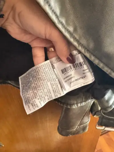 Chaqueta de cuero sintético negra Zara - miniatura 3
