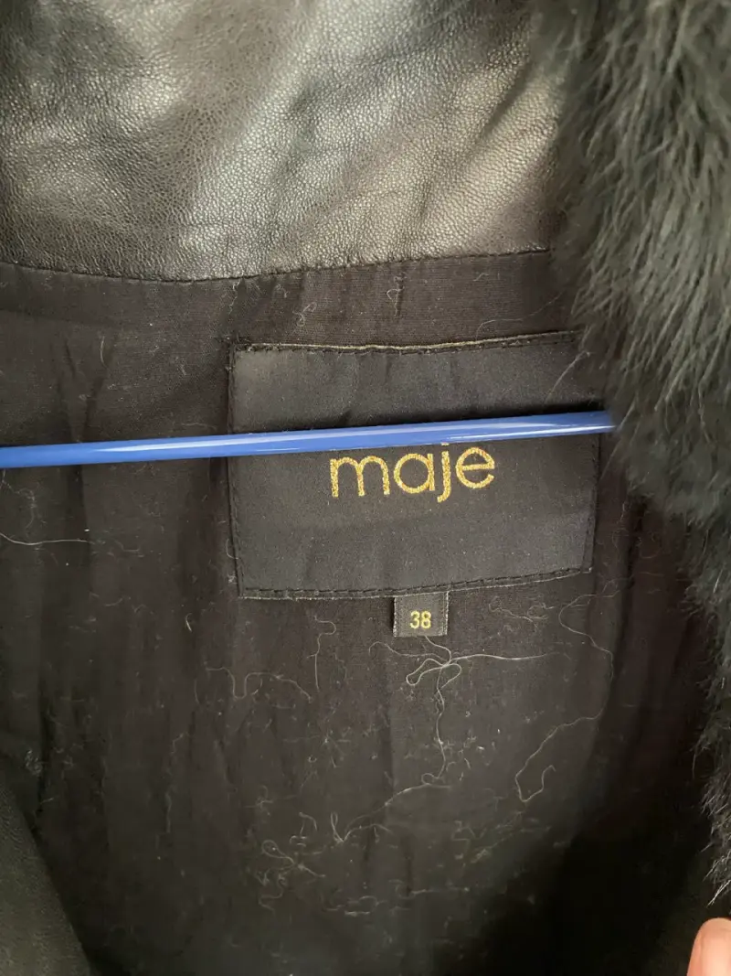Abrigo Chaqueta de Piel Maje Original (Talla 38 / - 2