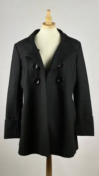 Abrigo negro Browley - 60% Lana - Talla M - miniatura 2