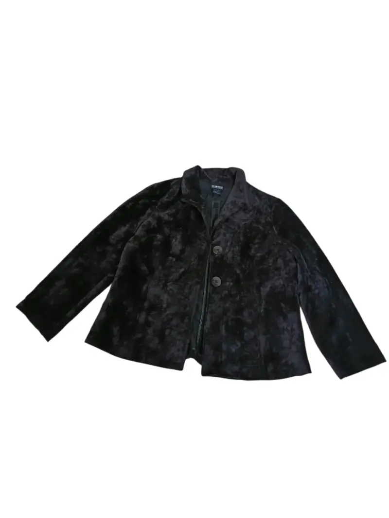 Chaqueta de terciopelo negra para mujer