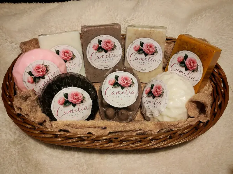 Jabones artesanales Camelia con aloe vera y vitamina E - 4