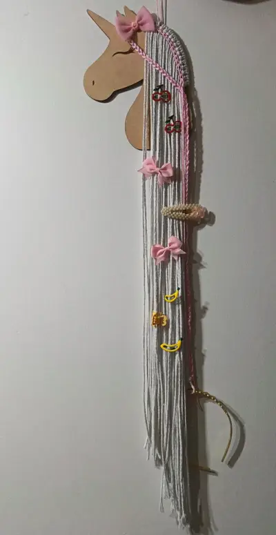 Porta accesorios de cabello unicornio decorativo - miniatura 2