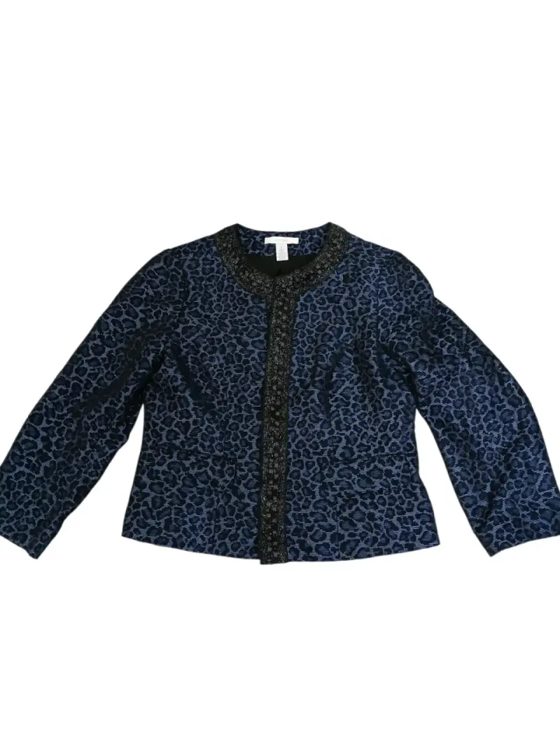 Chaqueta de mujer estampado animal print azul