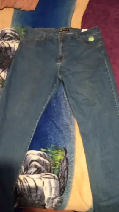 Jeans de trabajo, mezclilla azul para hombre - miniatura 1