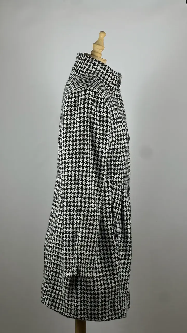 Abrigo pata de gallo Bitten -30% lana – Talla M - 3
