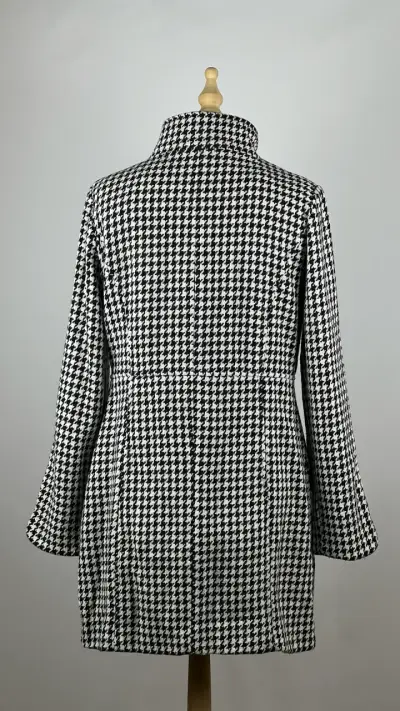 Abrigo pata de gallo Bitten -30% lana – Talla M - miniatura 4