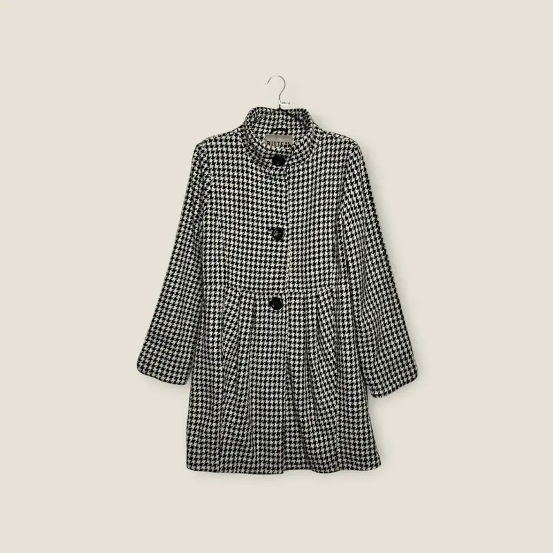Abrigo pata de gallo Bitten -30% lana – Talla M - 5