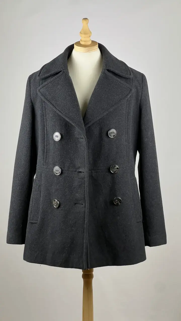 Abrigo gris Kenneth Cole - 60% Lana - Talla s/m - 2