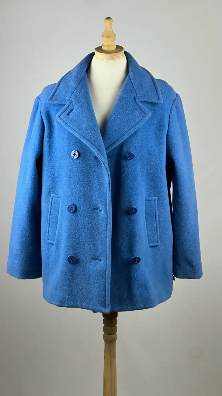 Abrigo celeste American Girl - 85% Lana - Talla L - 2