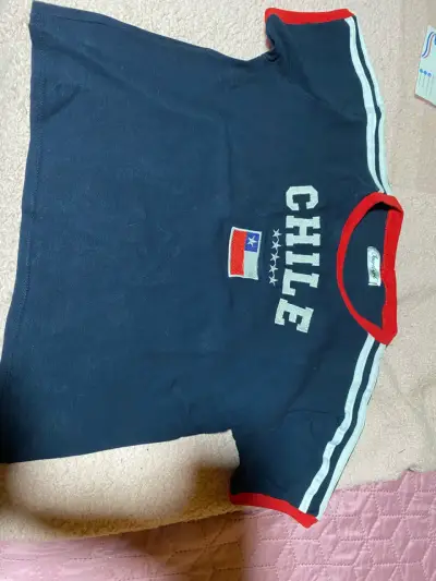 Polera baby tee CHILE azul - miniatura 1
