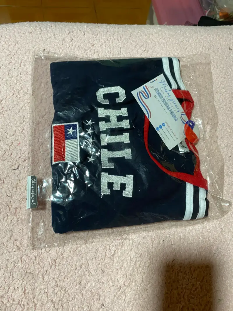 Polera baby tee CHILE azul - 2
