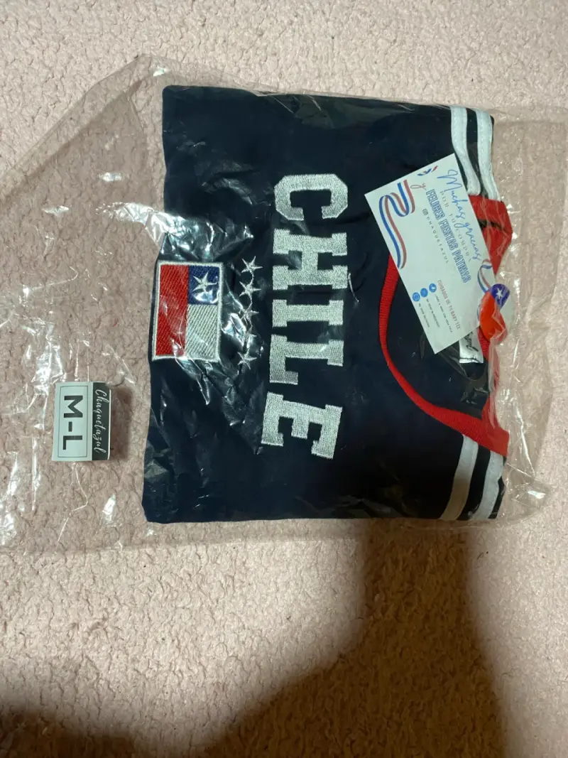 Polera baby tee CHILE azul - 3