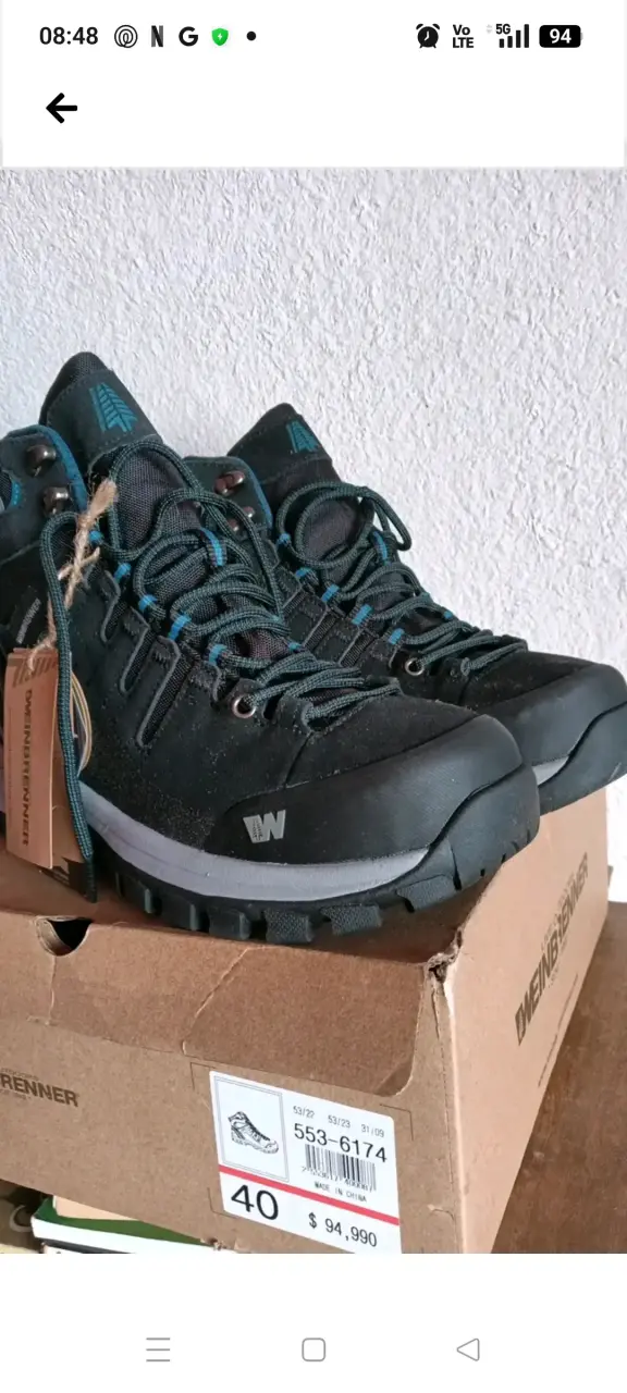 Botin de trekking Weinbrenner negras para hombre - 2