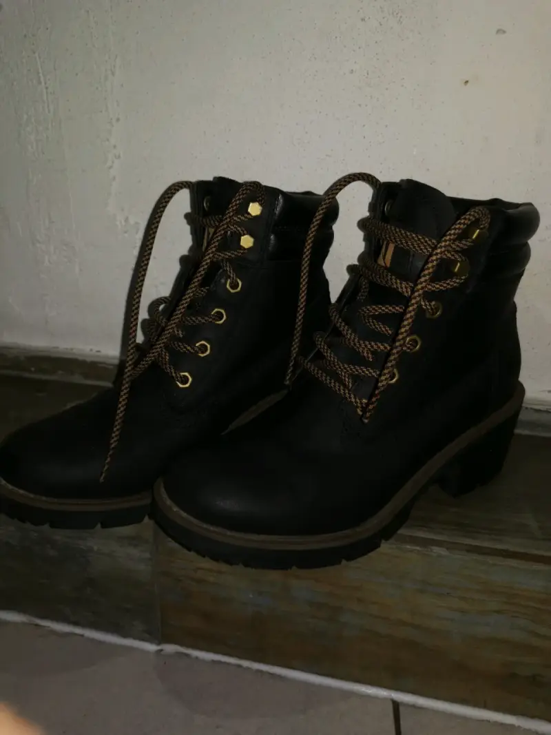 Botas de cuero negras para mujer CAT - 1