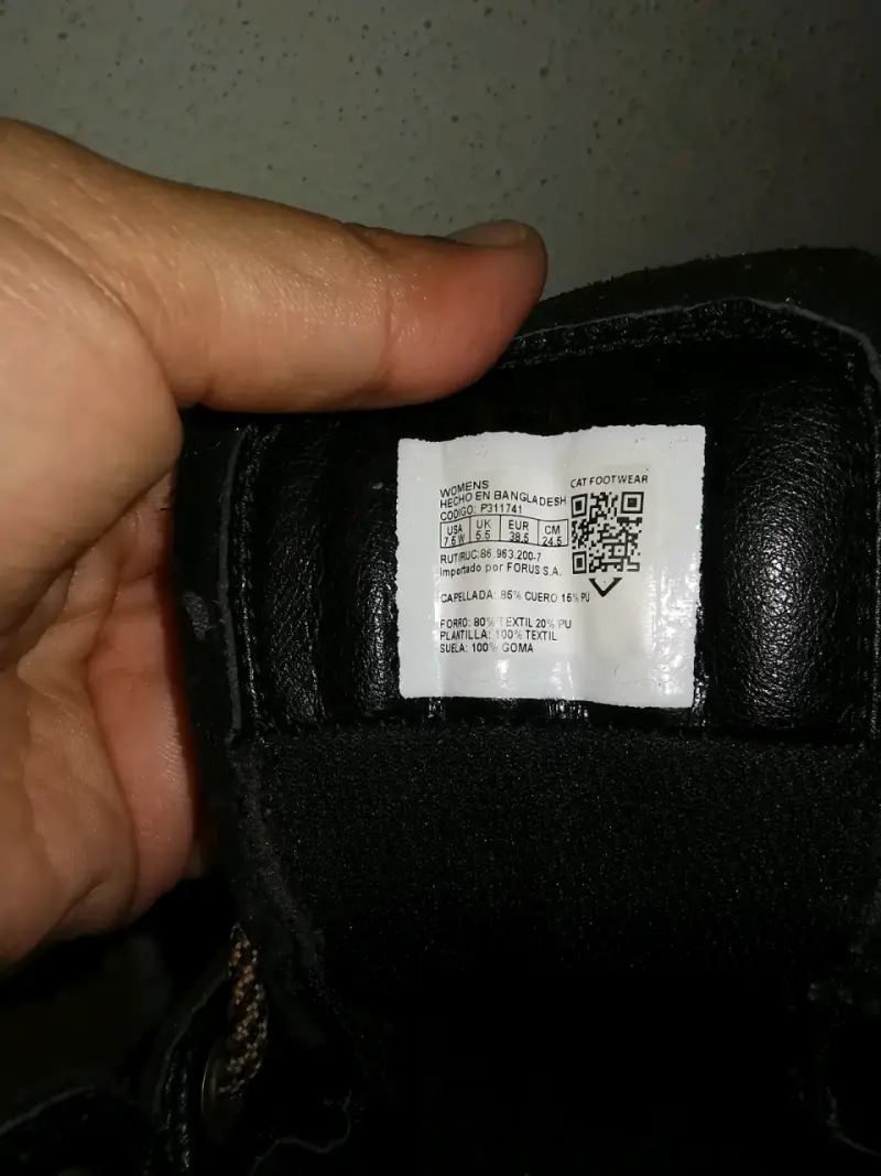 Botas de cuero negras para mujer CAT - 3