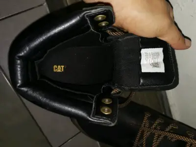 Botas de cuero negras para mujer CAT - miniatura 4