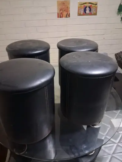 Mesa de centro de vidrio y metal moderna - miniatura 5