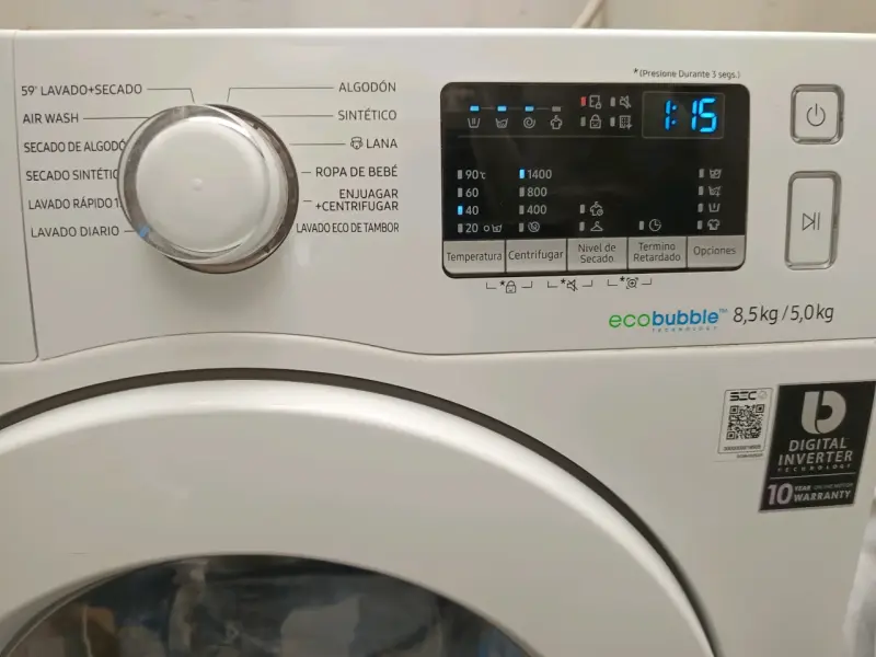 Lavadora secadora Samsung EcoBubble 8.5kg - 4