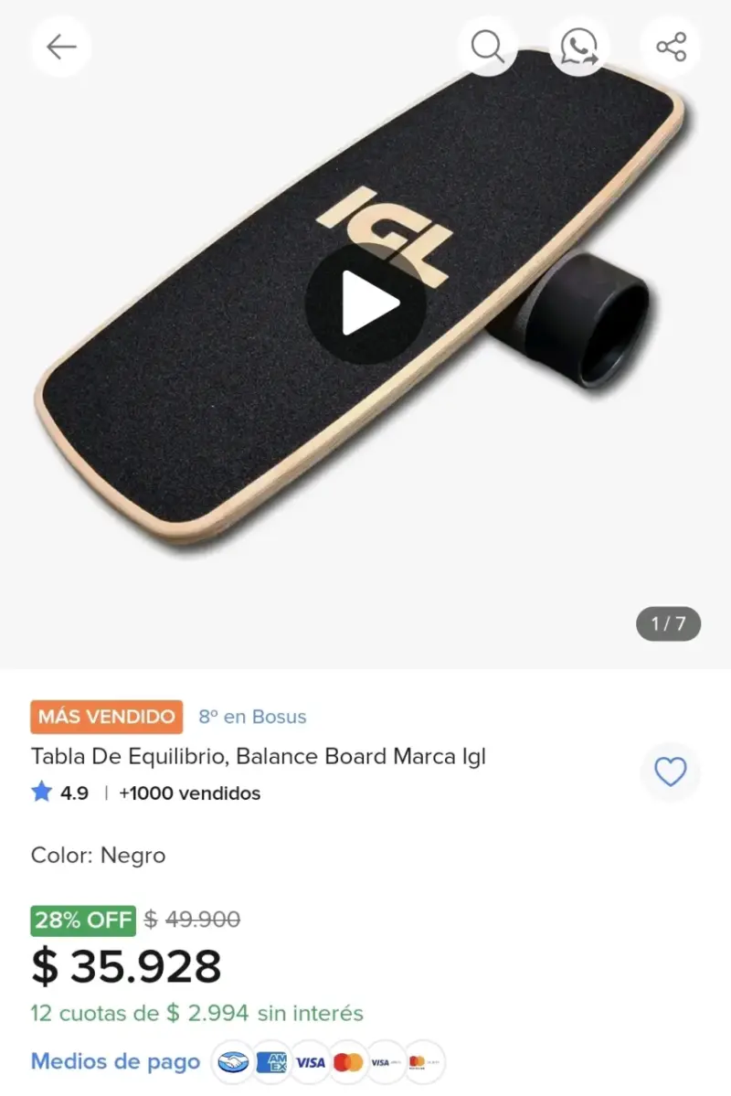 ✨Tabla de Equilibrio IGL Negra✨ - 1