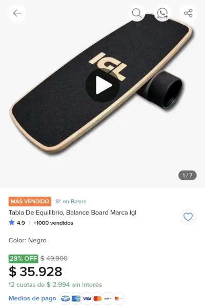 ✨Tabla de Equilibrio IGL Negra✨ - miniatura 1