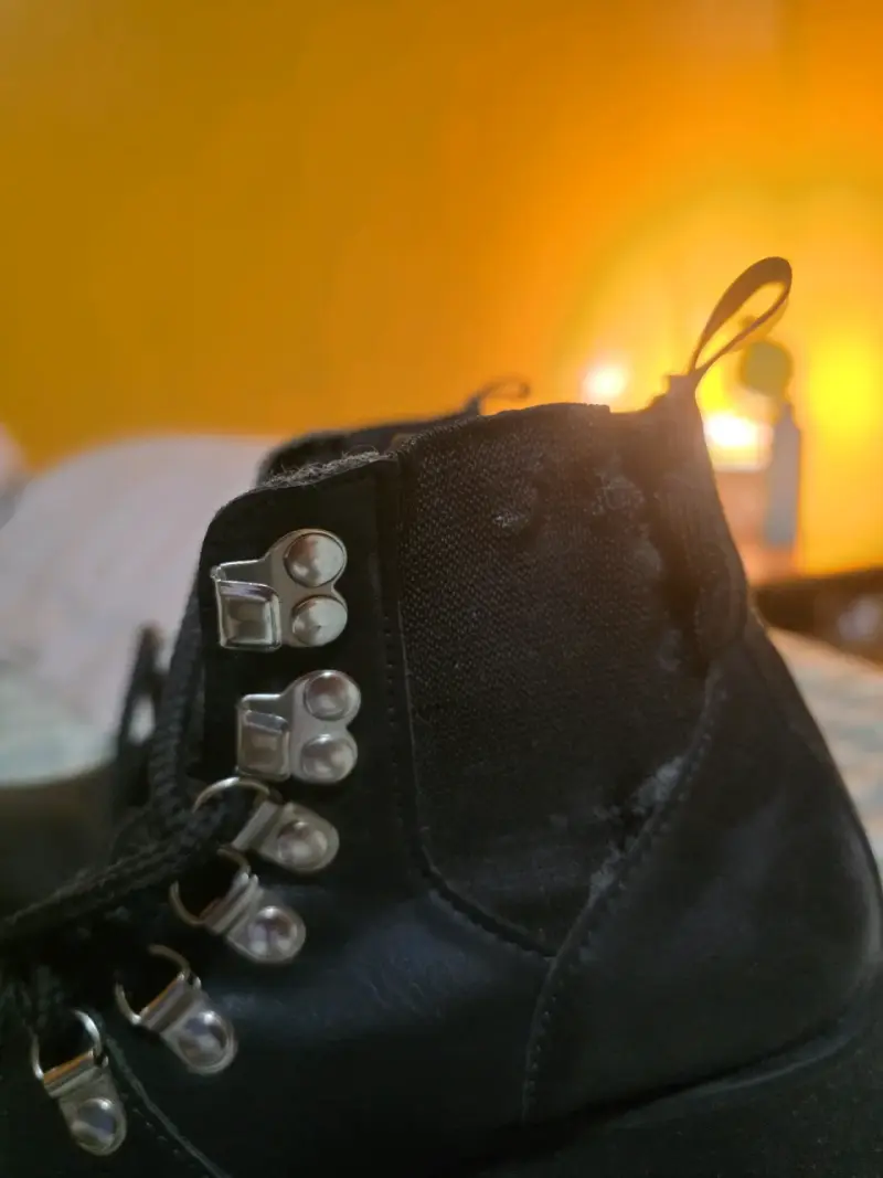 Botines de Plataforma Negros con Cordones - 4