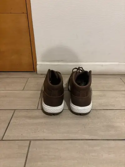 Botines de cuero marrón para hombre Sureway - miniatura 3