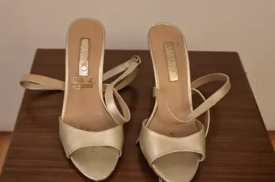 Sandalias de fiesta de tacón doradas N35 - miniatura 2