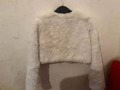 Chaqueta de Peluche Blanca Shein Talla M - miniatura 5