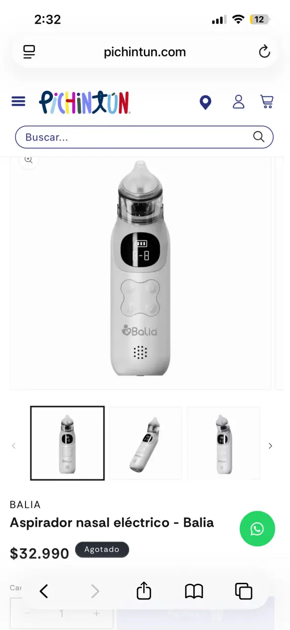 Aspirador nasal eléctrico Balia - 3