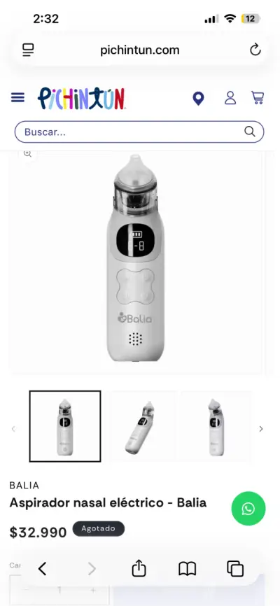 Aspirador nasal eléctrico Balia - miniatura 3