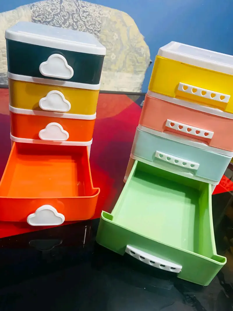 Cajoneras plásticas multicolor para organización