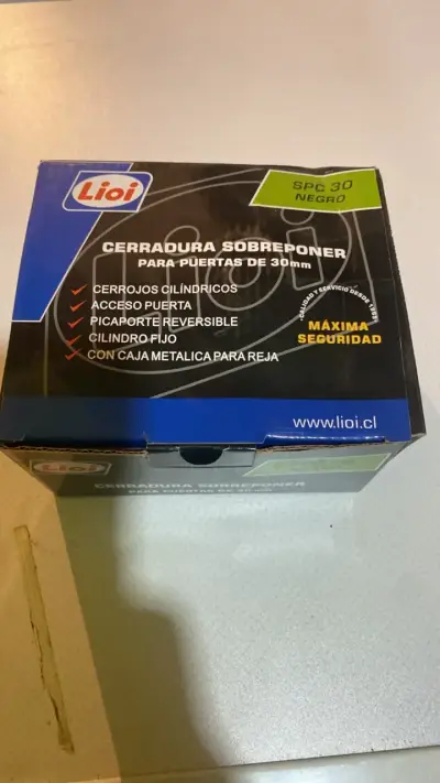 Cerradura sobreponer Lioi SPC 30 negra - miniatura 1