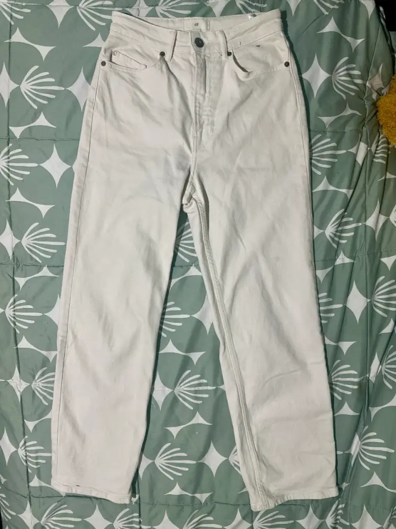Pantalones blancos de mezclilla H&M talla 36 - 1