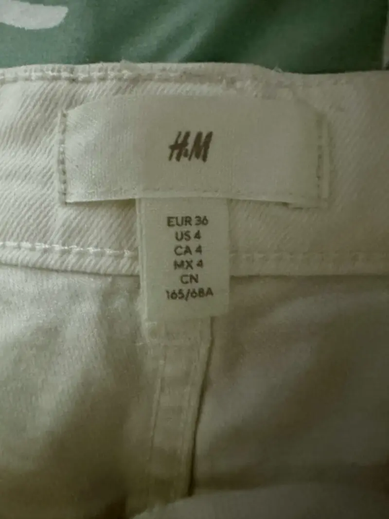 Pantalones blancos de mezclilla H&M talla 36 - 2