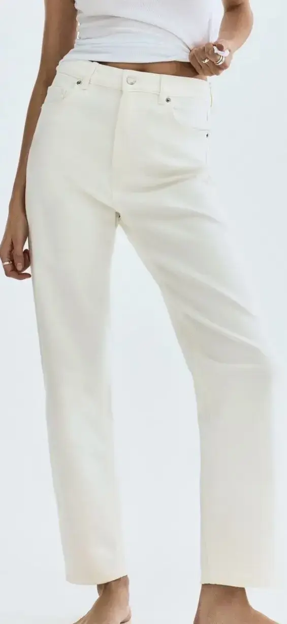 Pantalones blancos de mezclilla H&M talla 36 - 3