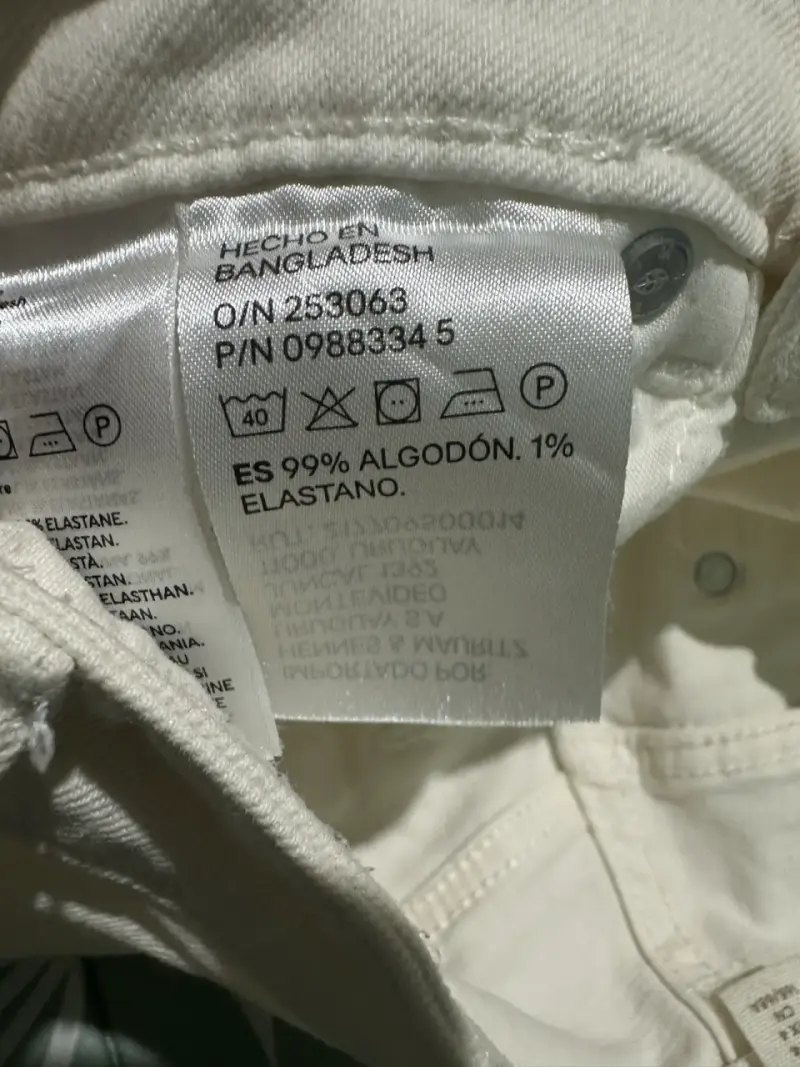 Pantalones blancos de mezclilla H&M talla 36 - 5