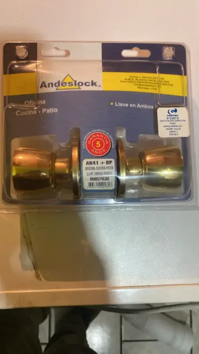 Cerradura Andeslock bronce pulido para oficina - miniatura 1