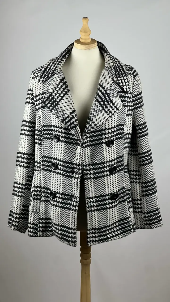 Abrigo a cuadros Rampage -Talla L - 2