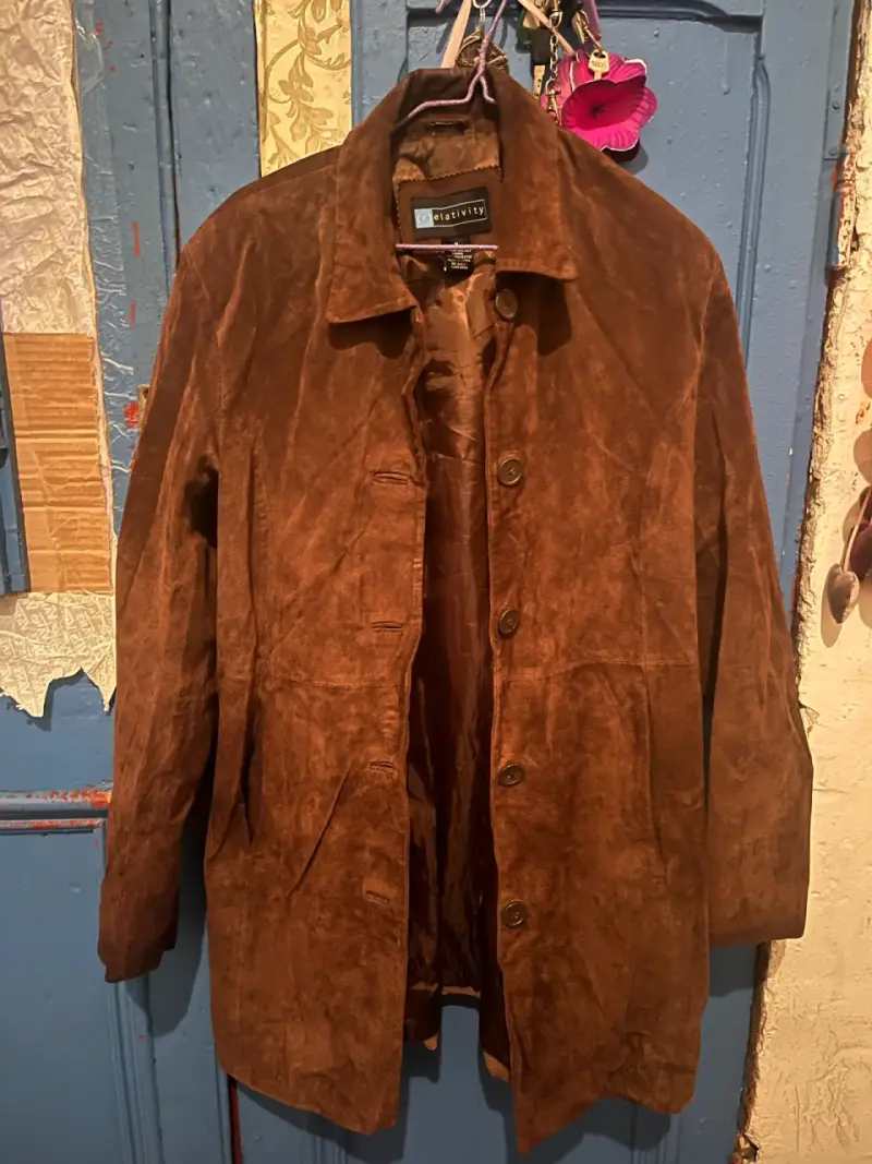 Chaqueta de cuero marrón Relativity unisex - 2