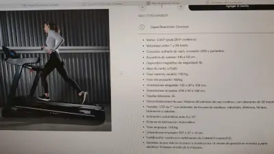 Caminadora eléctrica Ultimate Fitness con pantalla LCD - miniatura 6